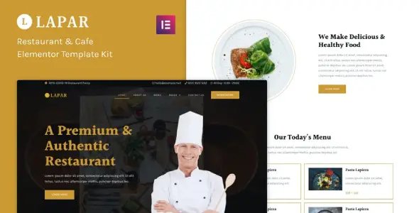 Lapar – Restaurant & Cafe Elementor Template Kit